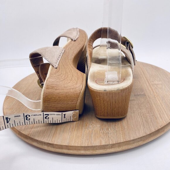 Dansko Sophie Sandals Womsns 8.5 39 Beige Leather Double Strap Boho Garden - Picture 9 of 12